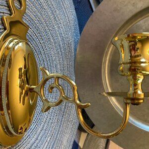 181 Solid Brass Candle Wall Sconce, possibly Baldwin Brass